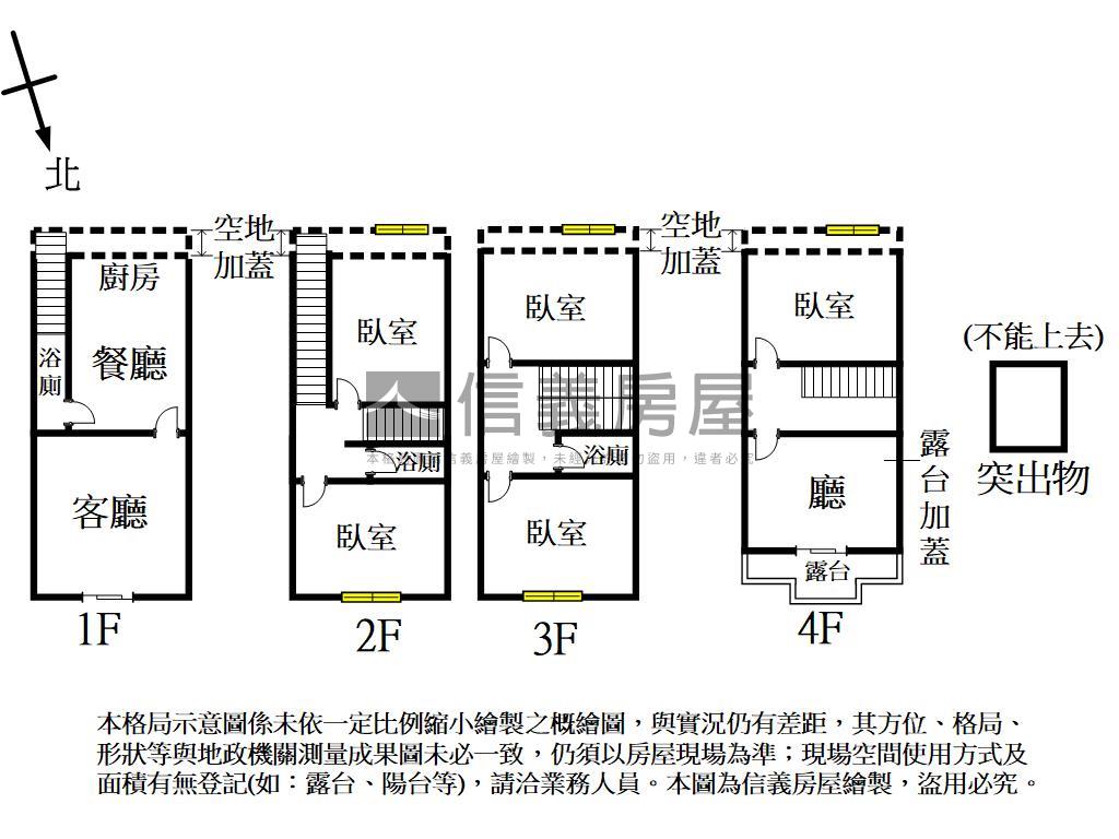 近修平科大臨路４樓透天房屋室內格局與周邊環境