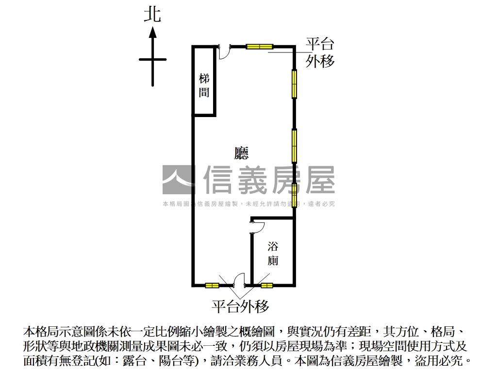 圓山捷運．靜巷邊間一樓房屋室內格局與周邊環境