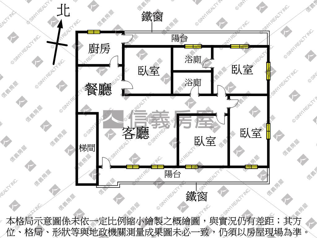 頂溪國小邊間三樓房屋室內格局與周邊環境