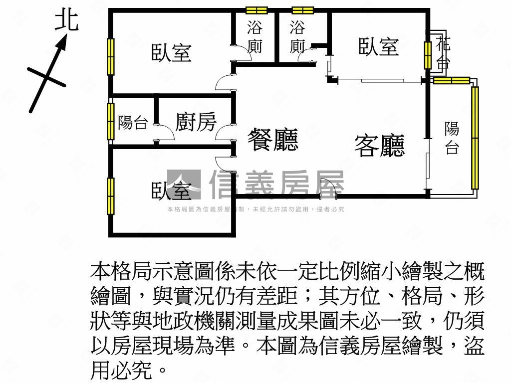 台北雙星明亮邊間３房車位房屋室內格局與周邊環境