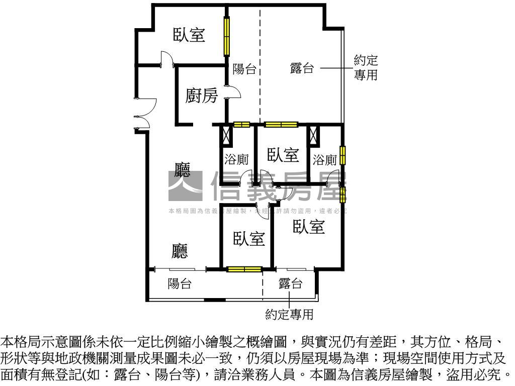 醫界名宅四房雙車位露臺戶房屋室內格局與周邊環境
