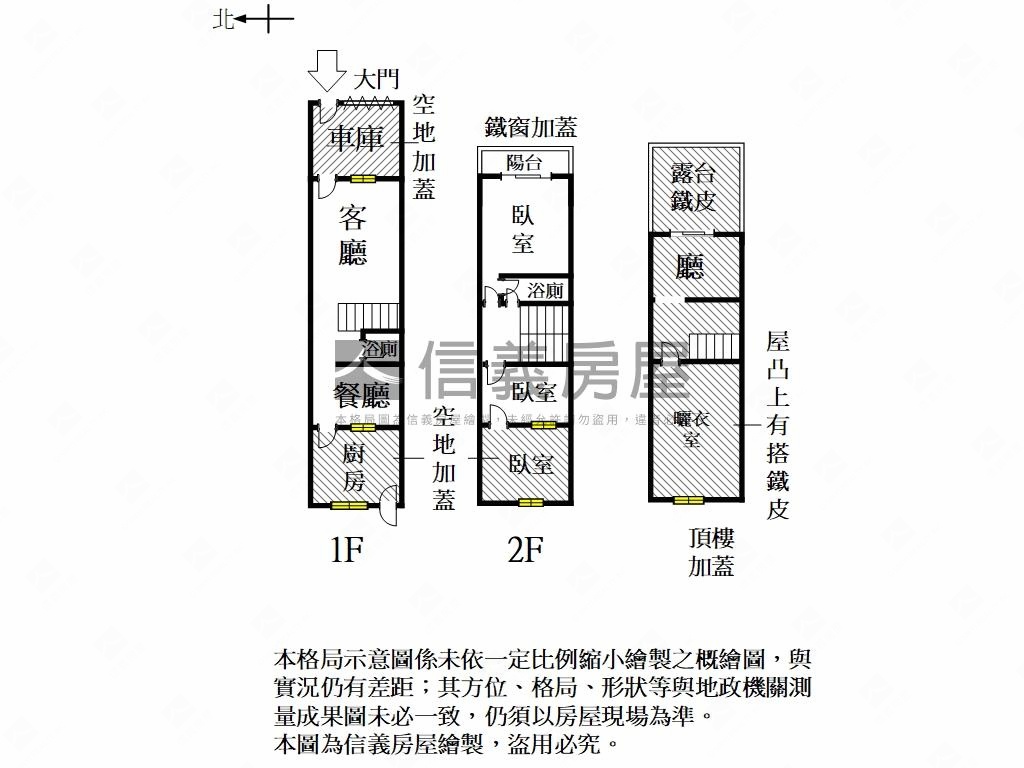 本原近重劃區前後臨路車墅房屋室內格局與周邊環境