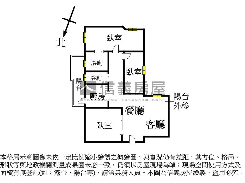 青年新城剛剛好美三房房屋室內格局與周邊環境