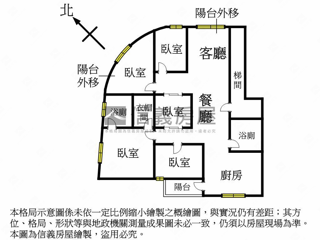 仁愛名爵電梯邊間５房房屋室內格局與周邊環境