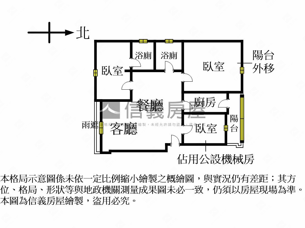 綠堡大直三房Ａ車位房屋室內格局與周邊環境