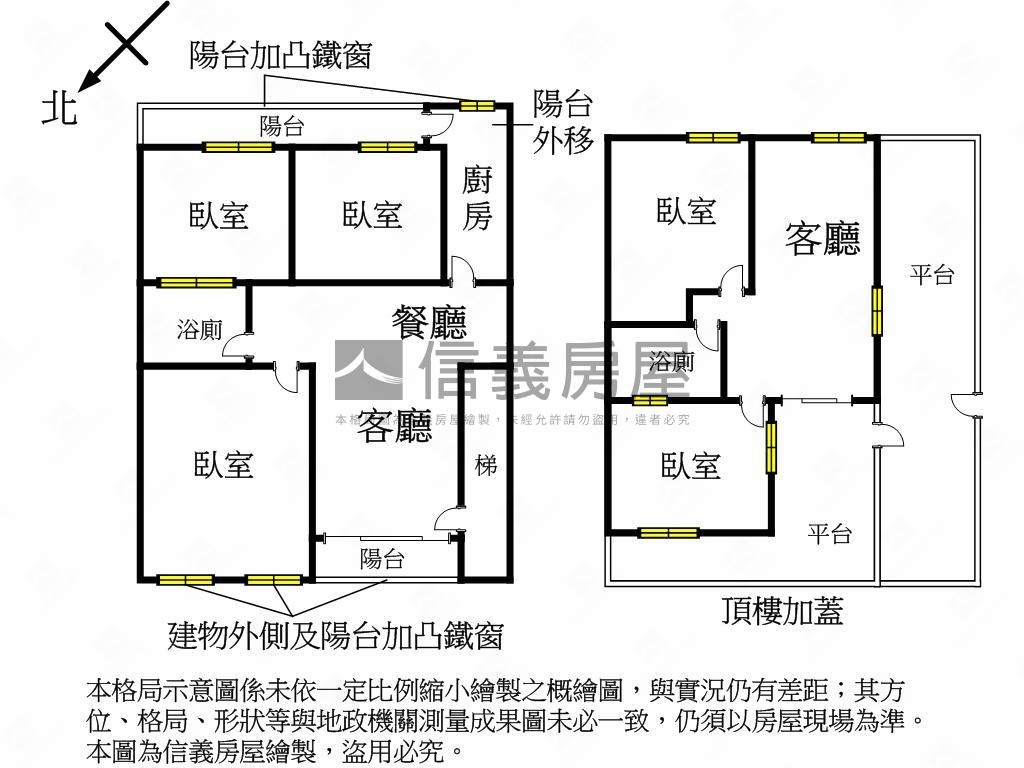 大陳旁ＲＣ頂加景觀美寓房屋室內格局與周邊環境
