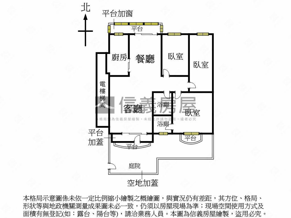 中崙新城一樓庭院戶房屋室內格局與周邊環境