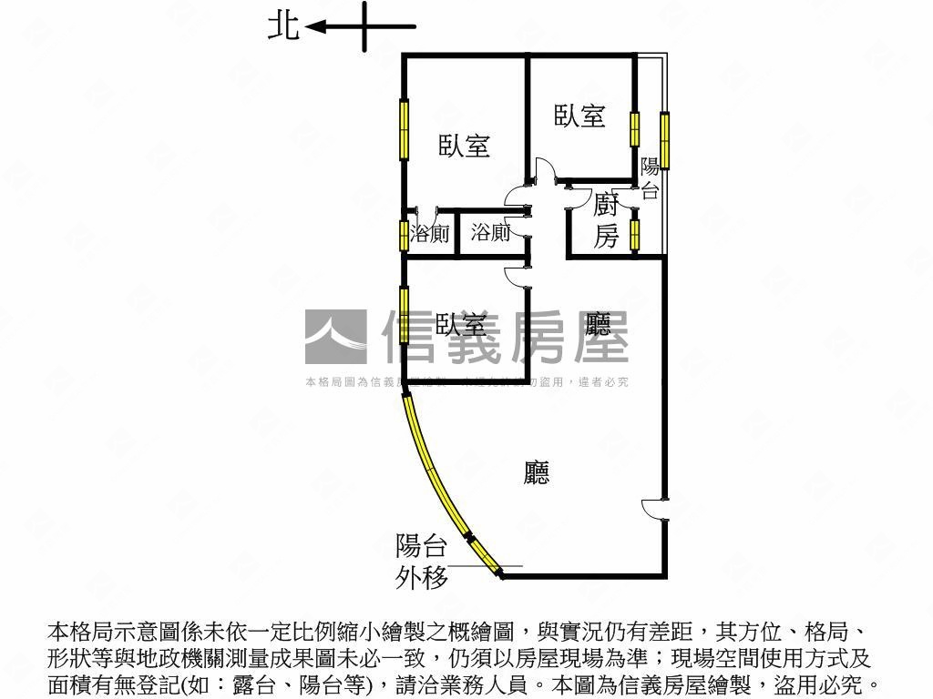 捷運公園電梯三房房屋室內格局與周邊環境