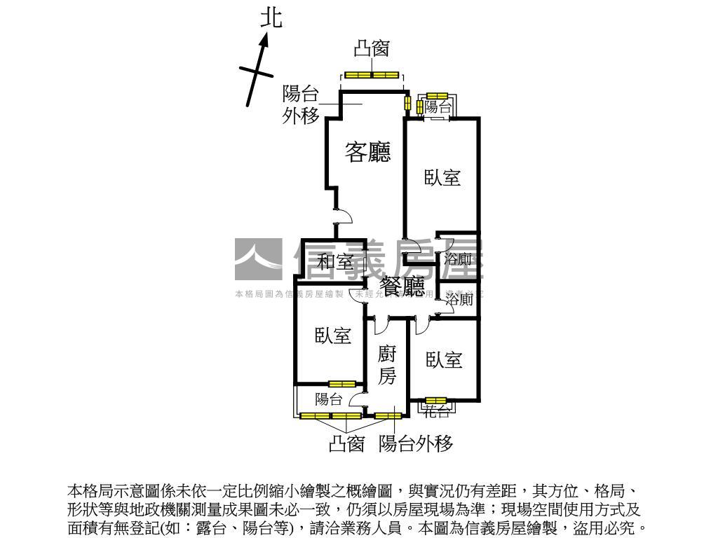揚名福星８樓三房附車位房屋室內格局與周邊環境
