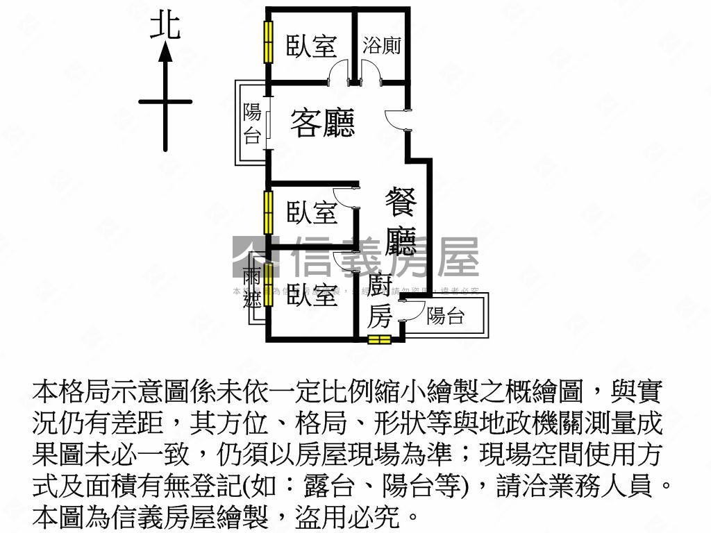 商業區☆高ＣＰ值３房美屋房屋室內格局與周邊環境