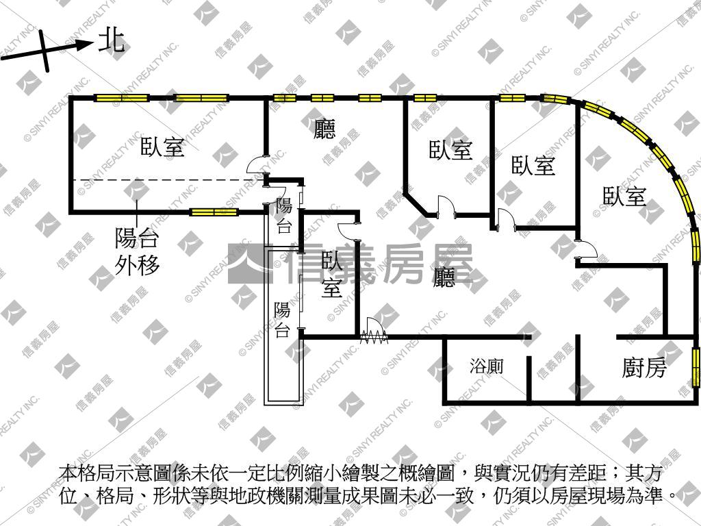 近輕軌三角窗大空間商辦房屋室內格局與周邊環境