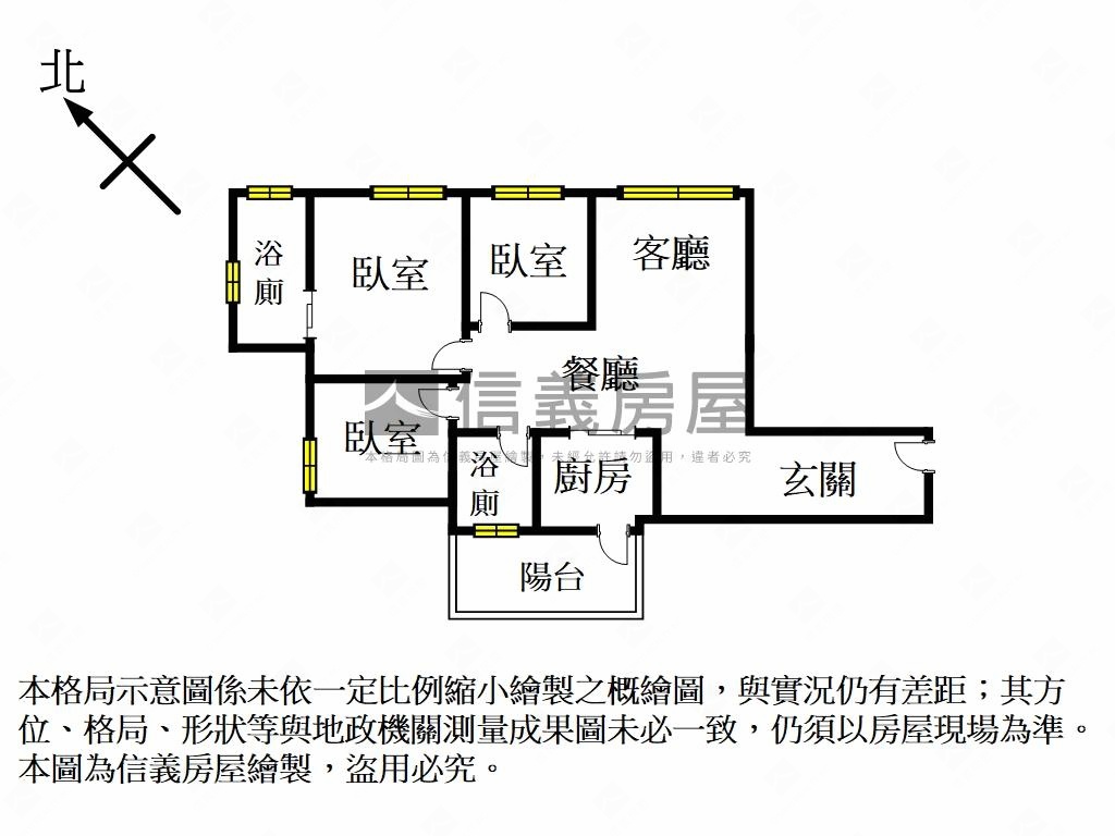央北鑫建築Ｂ１三房加車位房屋室內格局與周邊環境