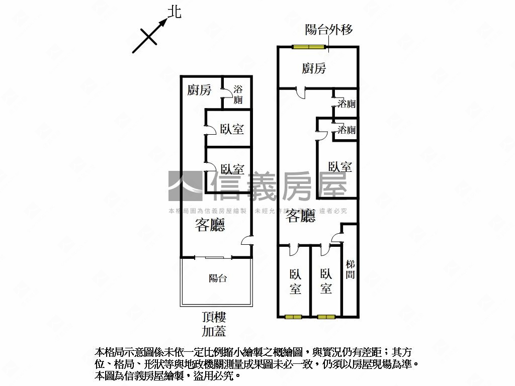 江翠捷運頂樓大空間房屋室內格局與周邊環境