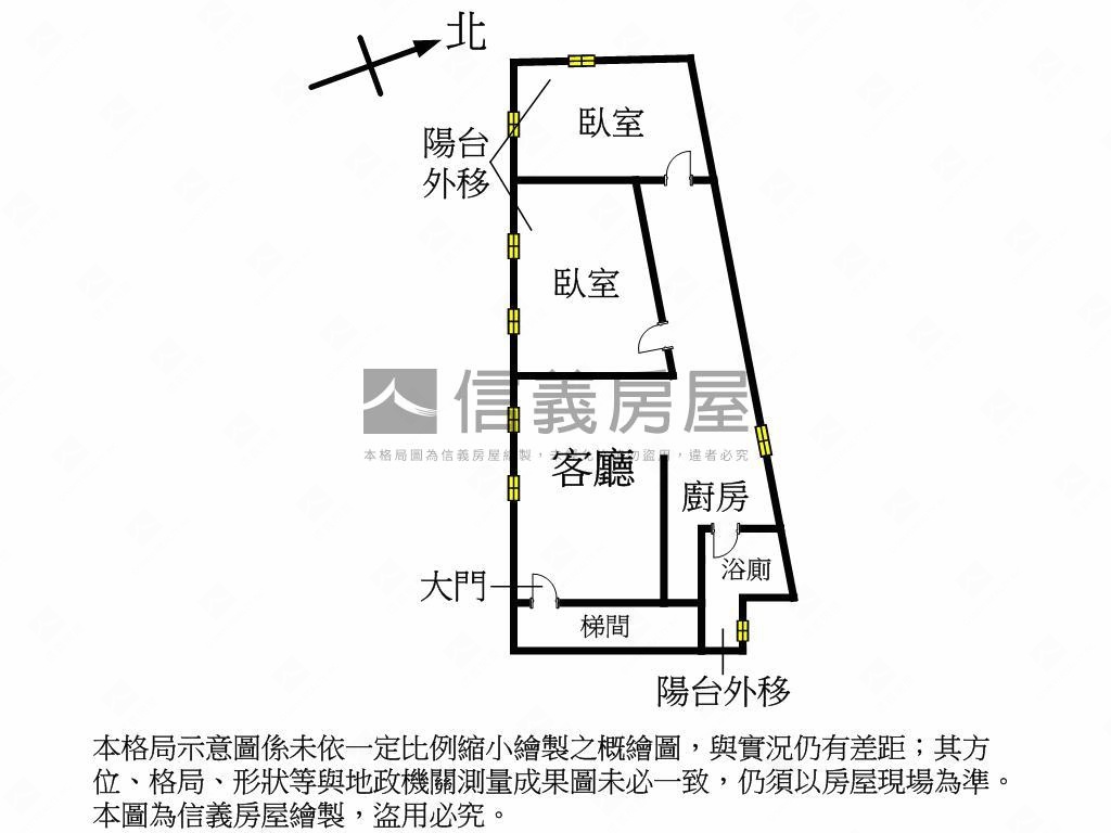 北安路華廈裝潢２房房屋室內格局與周邊環境