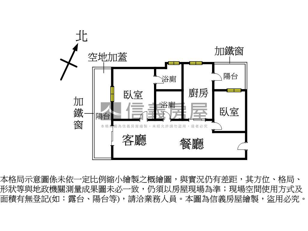 金之邸兩房兩衛浴１Ｆ房屋室內格局與周邊環境