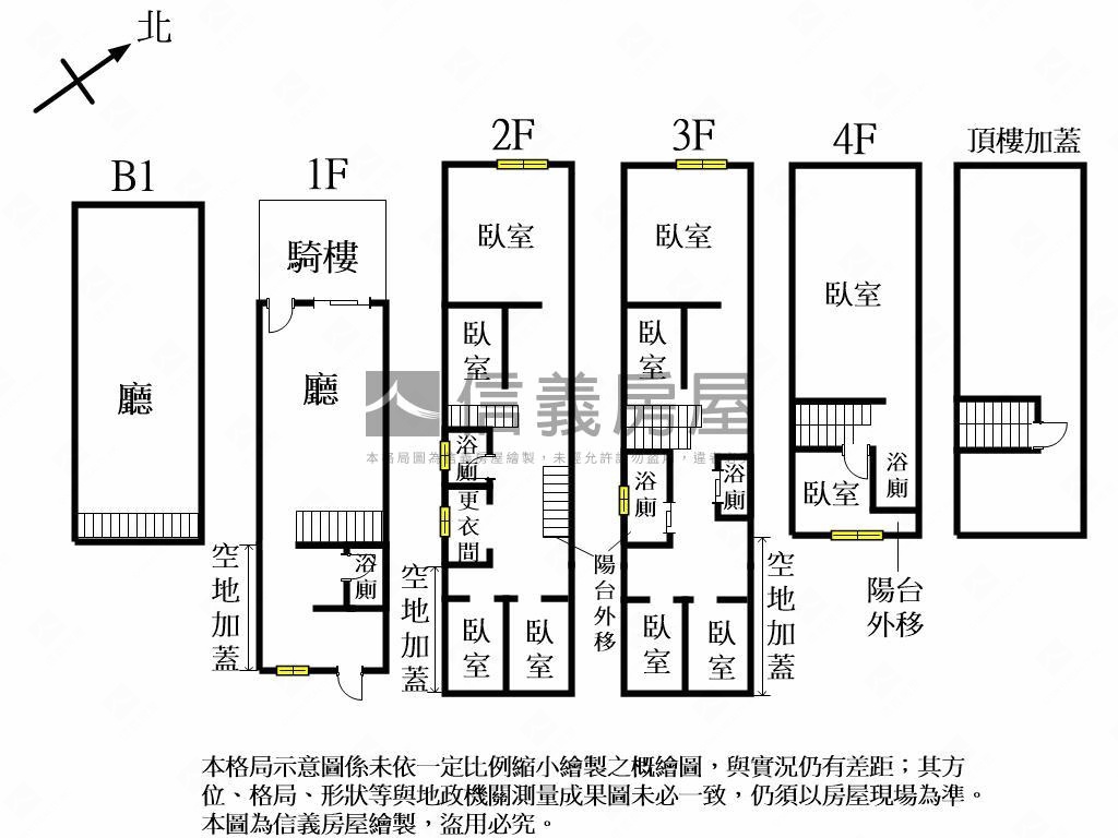 勤美草悟道第一排透天店面房屋室內格局與周邊環境