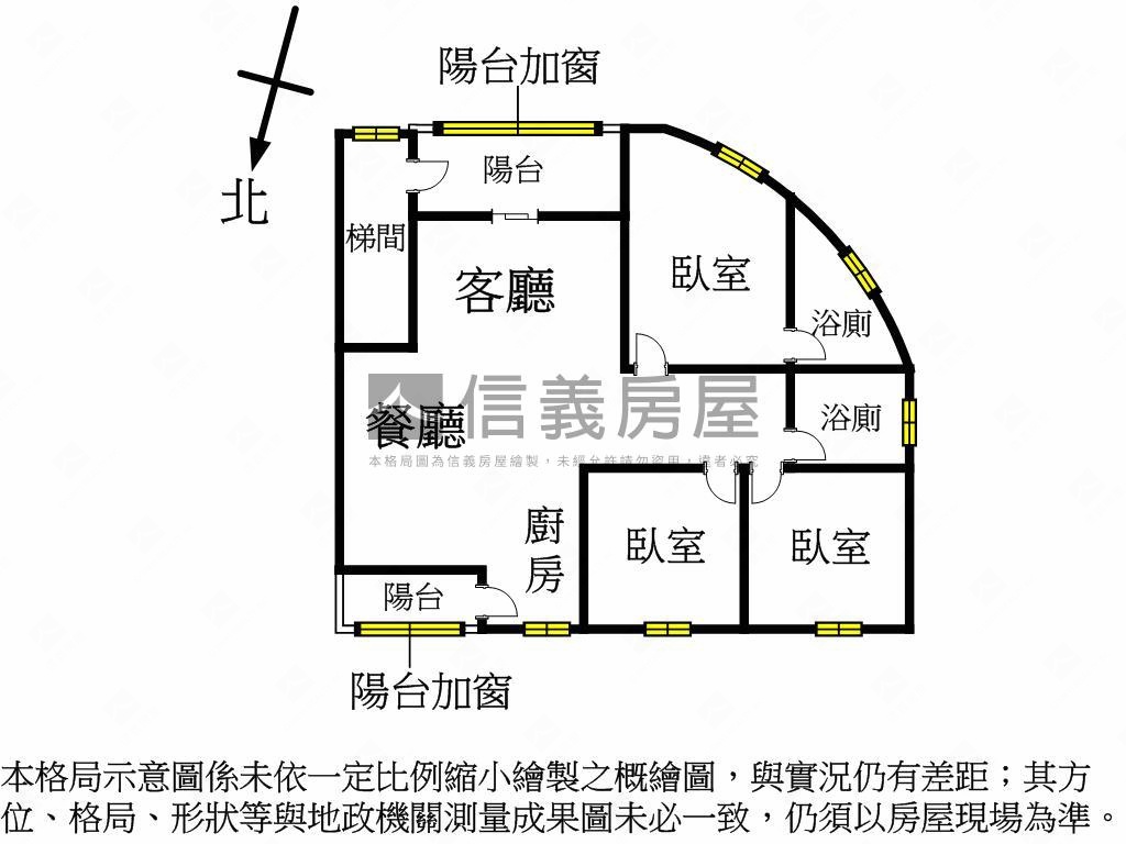 近捷運＿陽光普照邊間美寓房屋室內格局與周邊環境