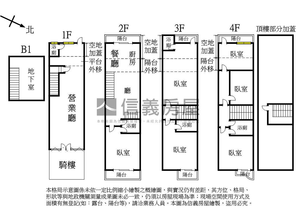 正進化路正四樓透店房屋室內格局與周邊環境