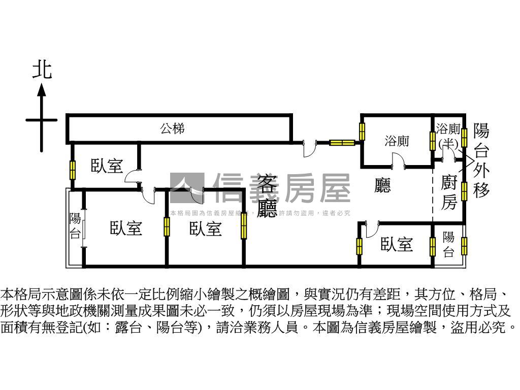 推薦北區四房稀有三樓公寓房屋室內格局與周邊環境