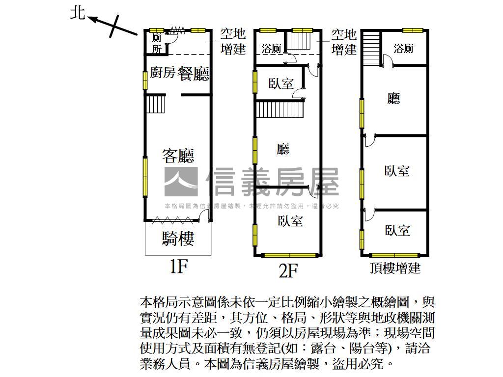 仁義街無夾層騎樓透天房屋室內格局與周邊環境