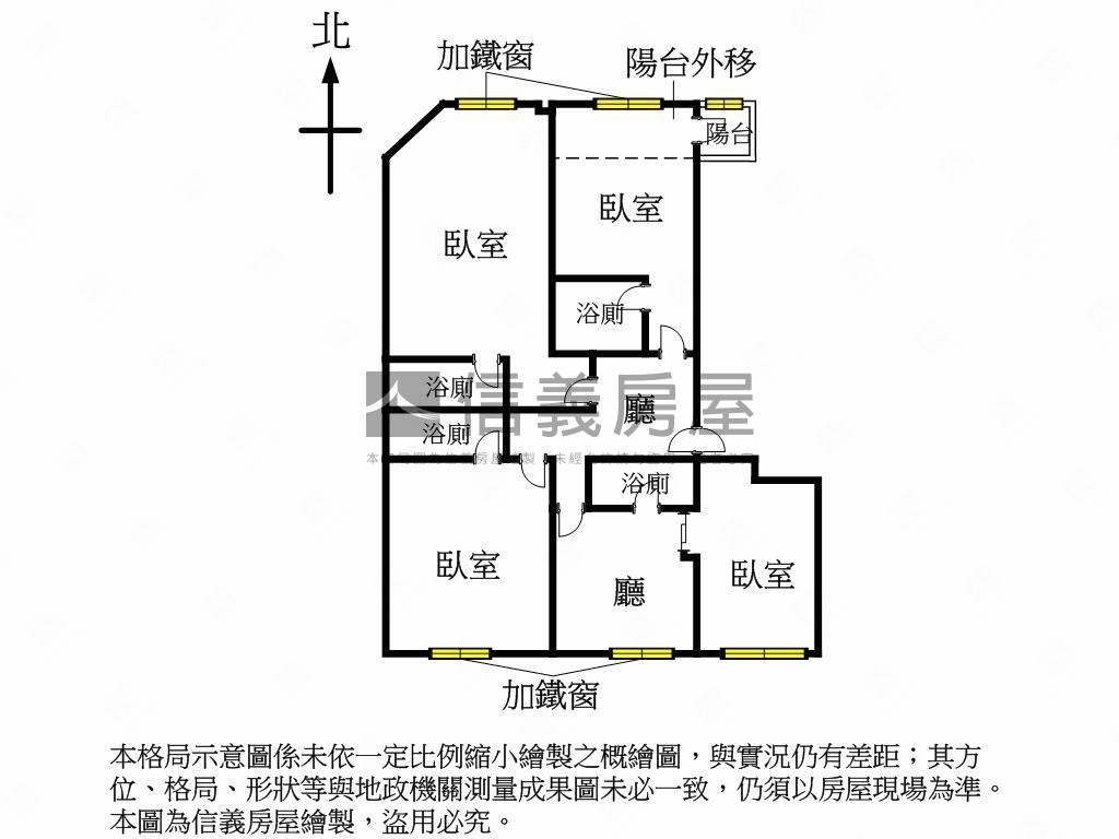 北區稀有電梯收租四套平車房屋室內格局與周邊環境