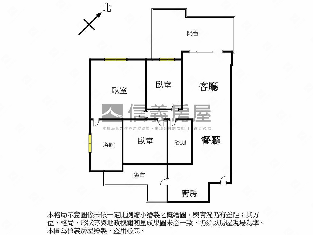 全新未住三房平車捷運宅Ｂ房屋室內格局與周邊環境
