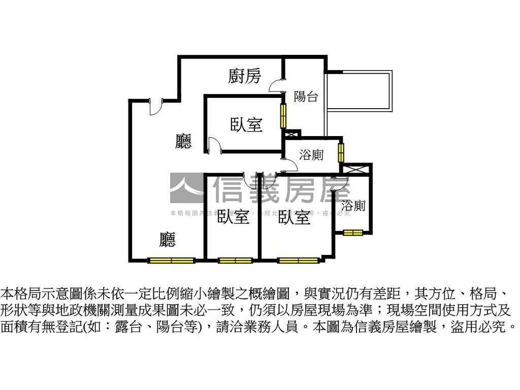 盛築玥３房平車可換約！房屋室內格局與周邊環境