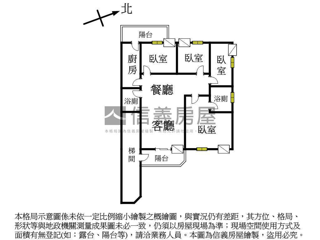 台中居易大４房平面車位房屋室內格局與周邊環境