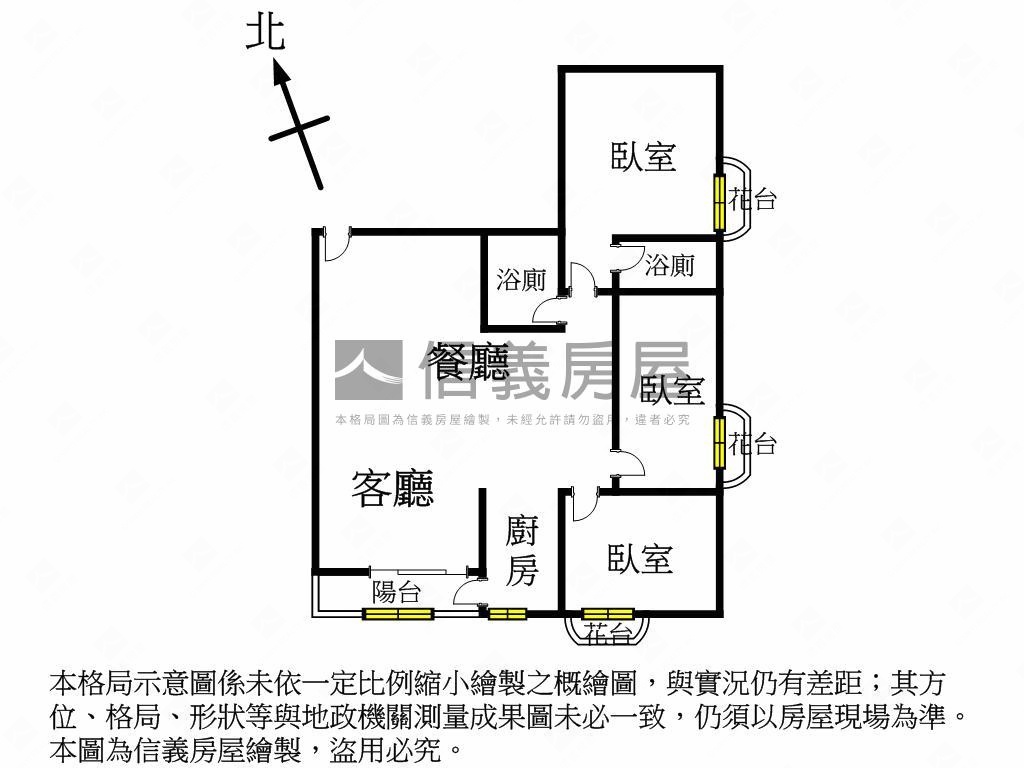 凱撒生活園邸三房車位房屋室內格局與周邊環境