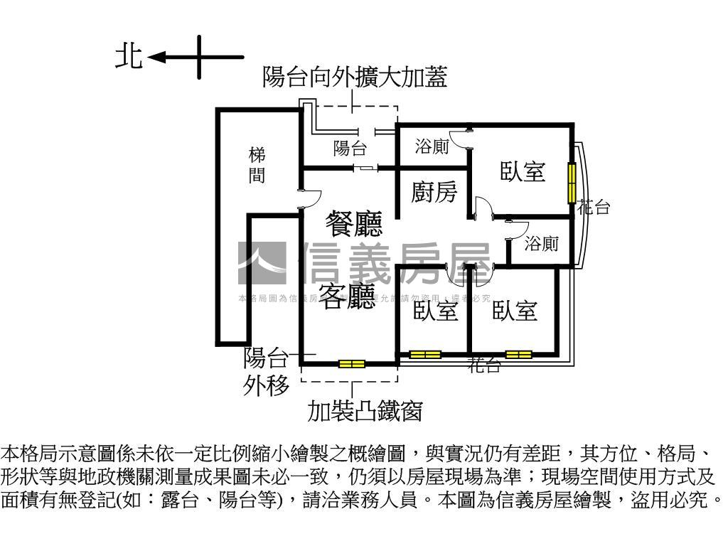 晨曦沐日拾光三房房屋室內格局與周邊環境