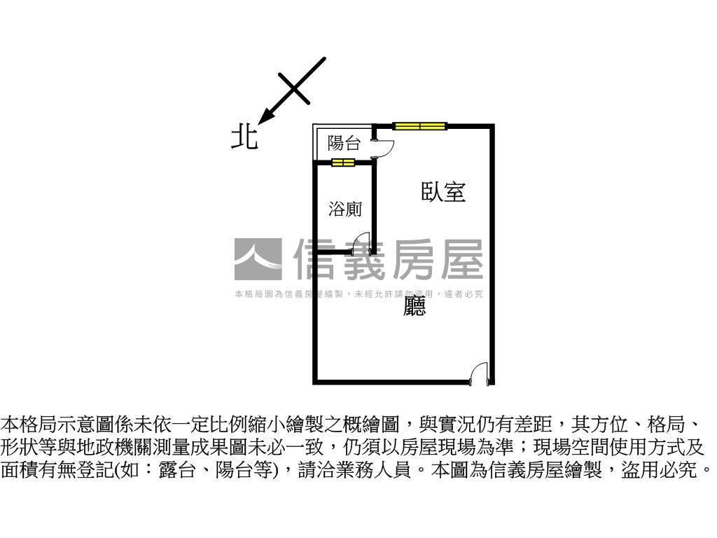 近捷運有陽台看公園小套房房屋室內格局與周邊環境