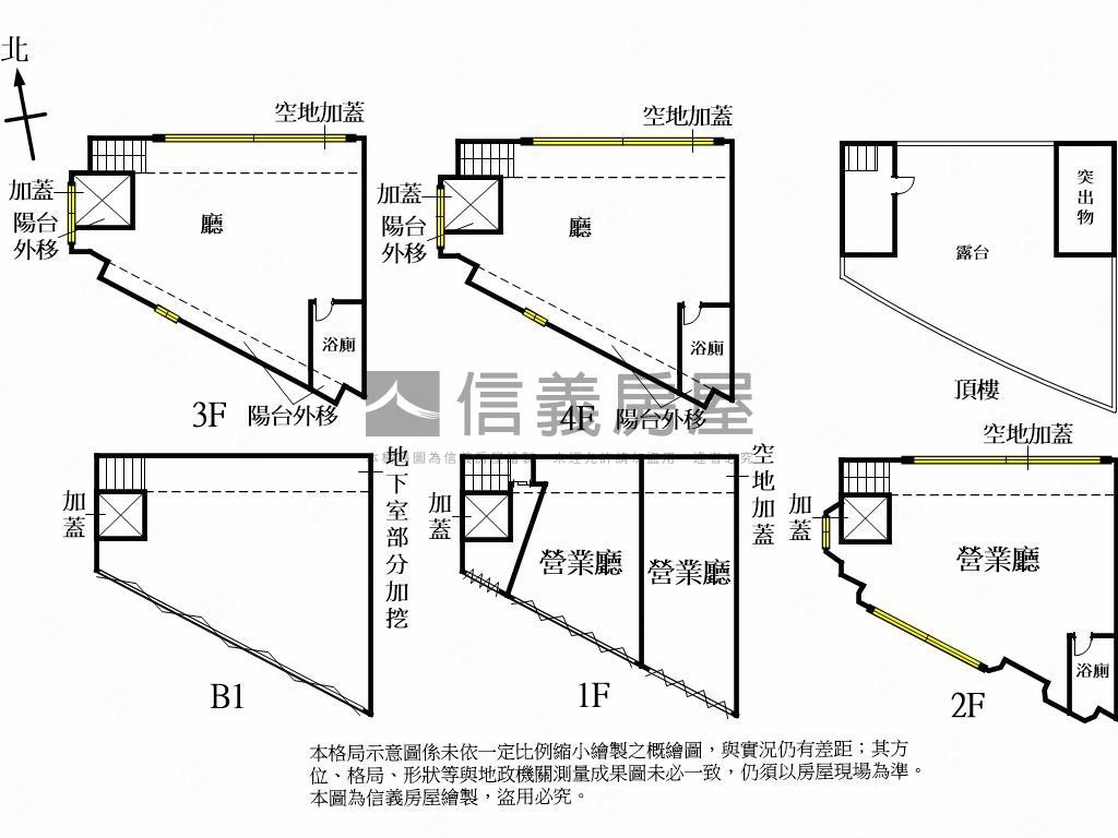 東海夜市角間透天雙店面房屋室內格局與周邊環境