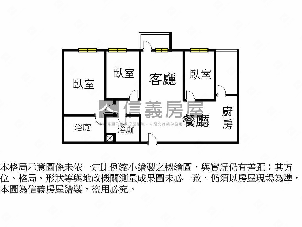 聯悅馨中高樓層３房房屋室內格局與周邊環境