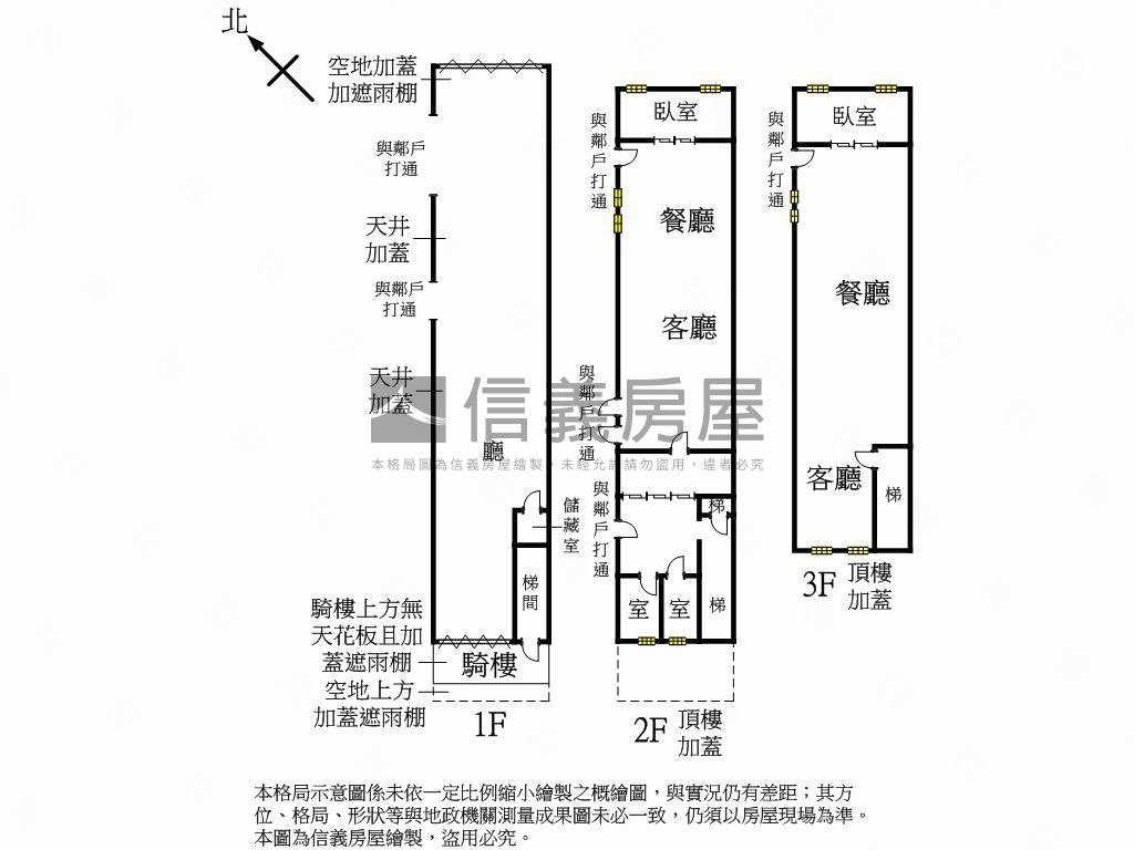 雙連透天空間大房屋室內格局與周邊環境
