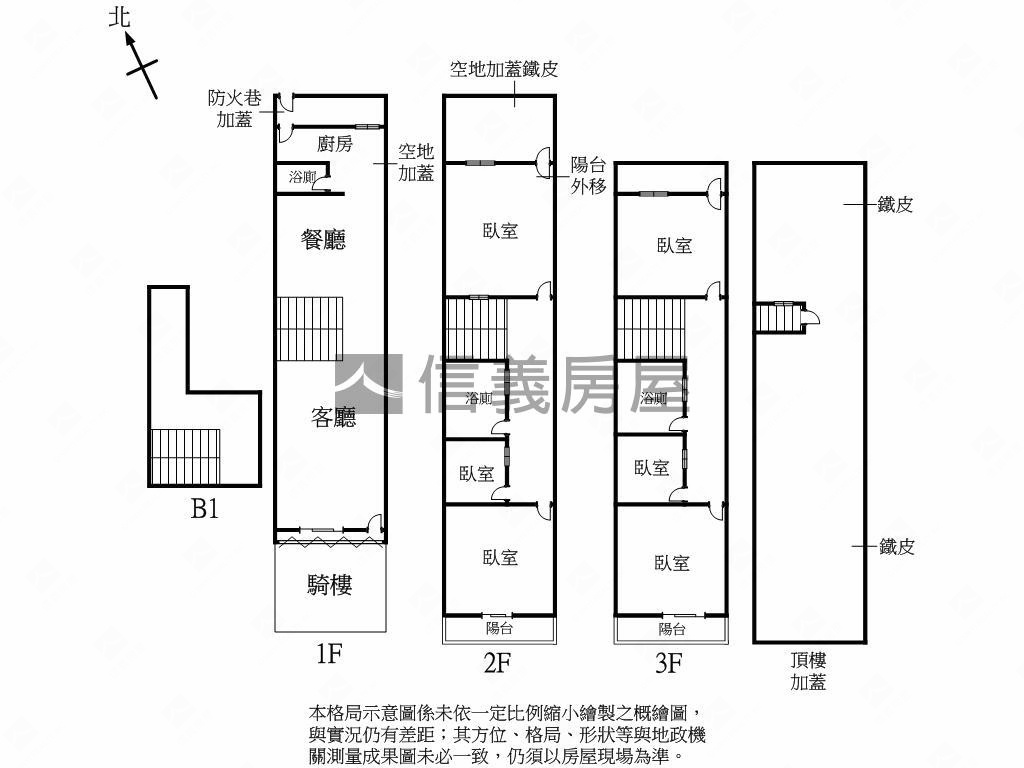 近美術園道屋況佳透天房屋室內格局與周邊環境