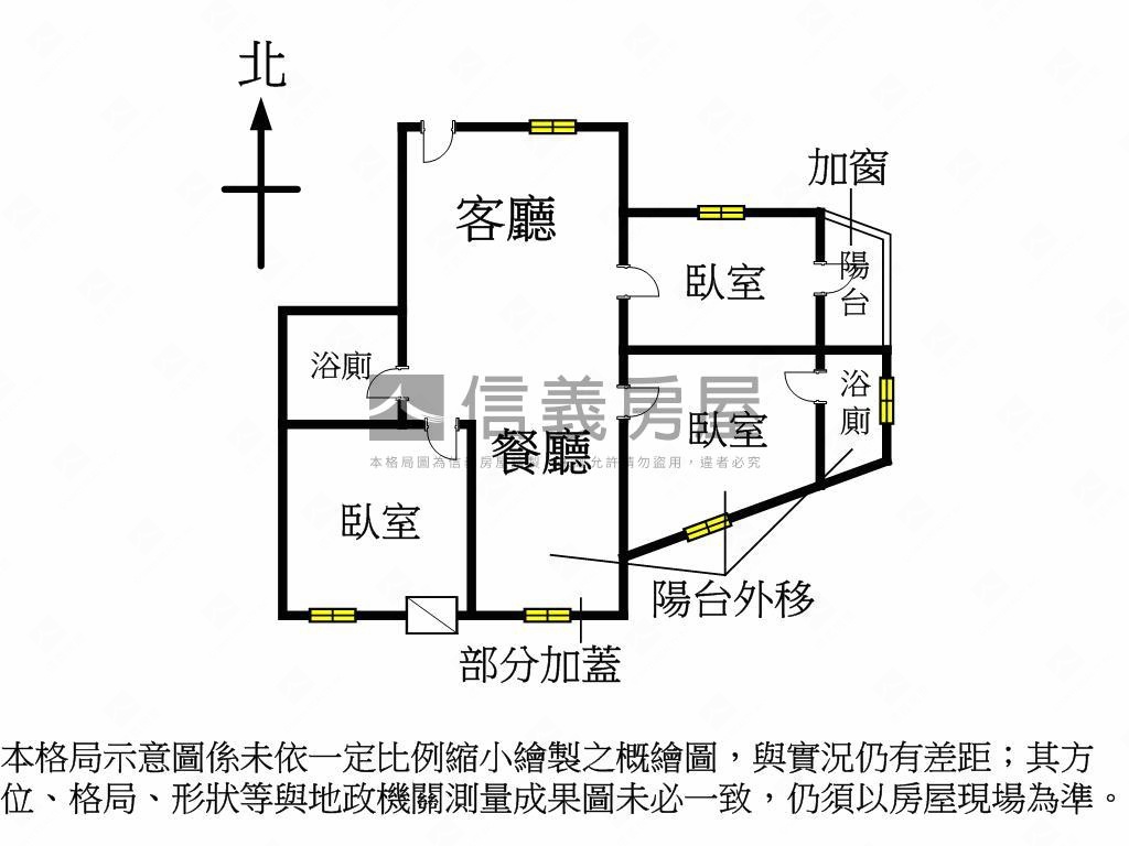 塗城路三樓三房美公寓房屋室內格局與周邊環境