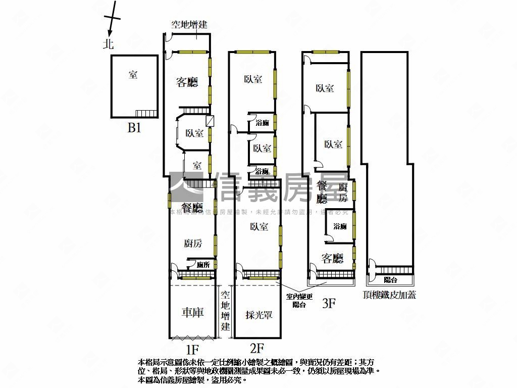 超大地坪前街後巷進出透天房屋室內格局與周邊環境