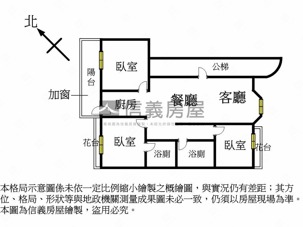 龍邦！３房＋平面車位～棒房屋室內格局與周邊環境