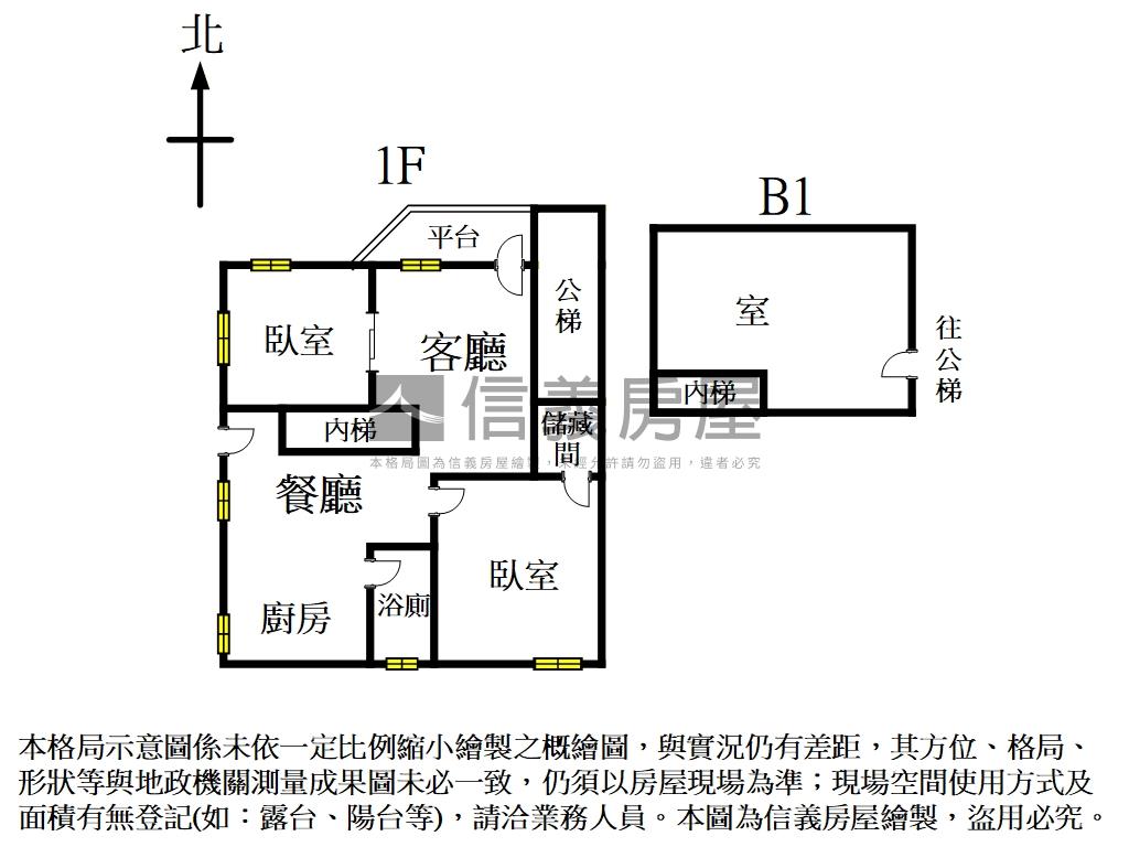 圓山捷運靜巷邊間１樓房屋室內格局與周邊環境