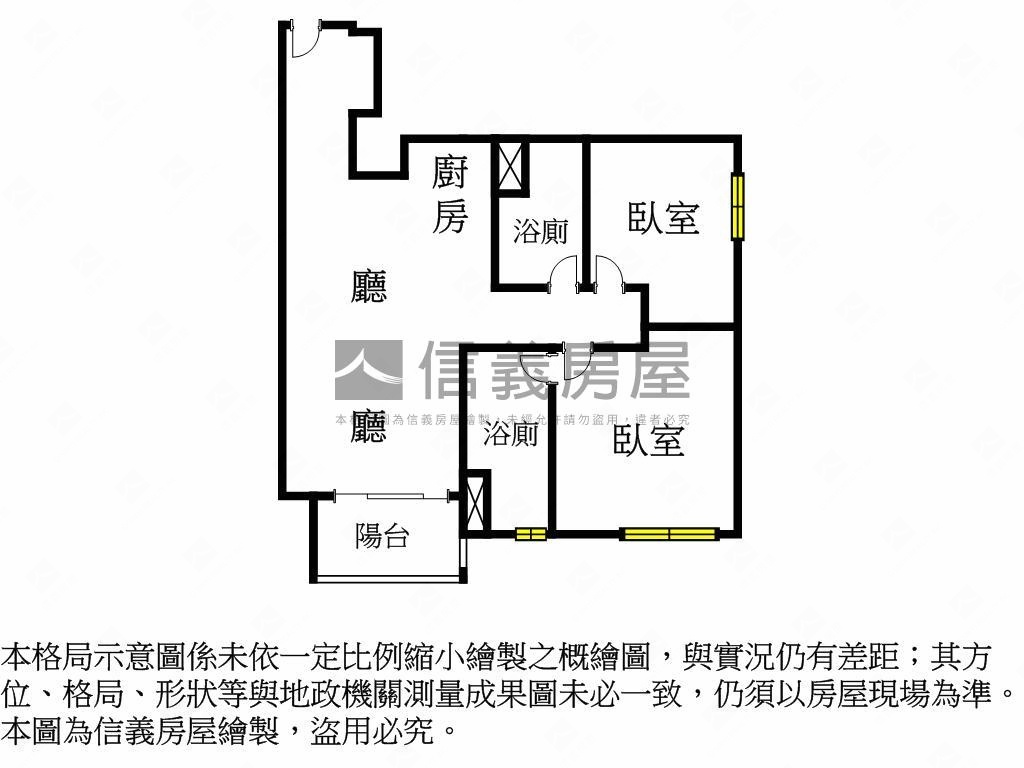 鉅陞ＯＮＥ精美２房２衛房屋室內格局與周邊環境