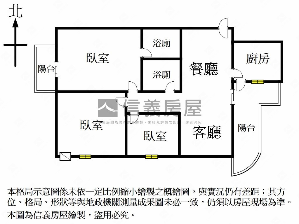 亞萬旁雙陽台明亮三房房屋室內格局與周邊環境