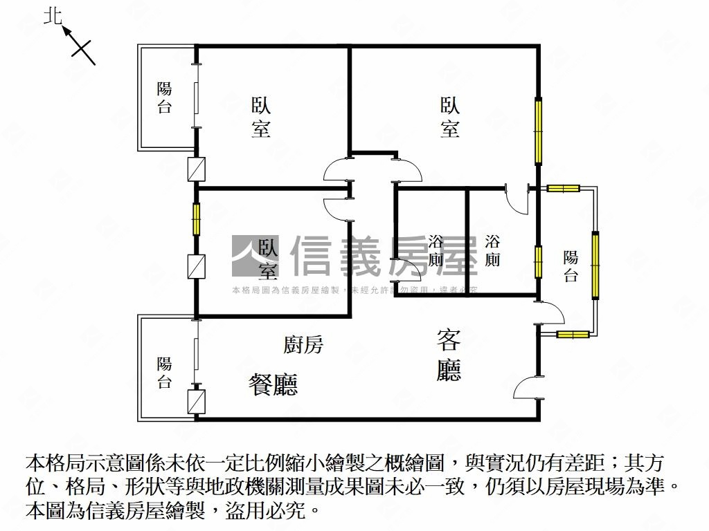 鹽行麥當勞熱鬧三房成家房屋室內格局與周邊環境