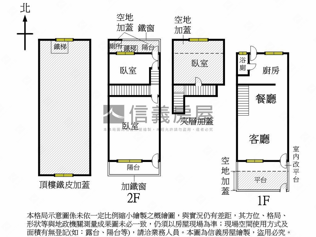 屋主誠售‧低總活巷透天房屋室內格局與周邊環境