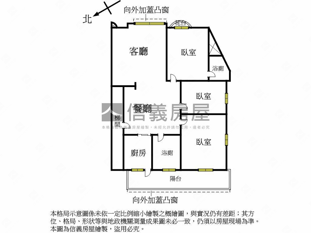 北城華廈三房車位房屋室內格局與周邊環境