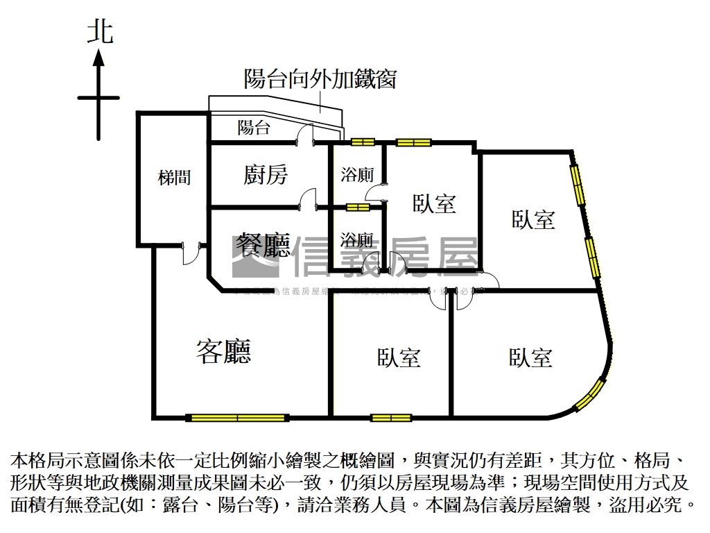 近捷運大空間公寓四樓房屋室內格局與周邊環境