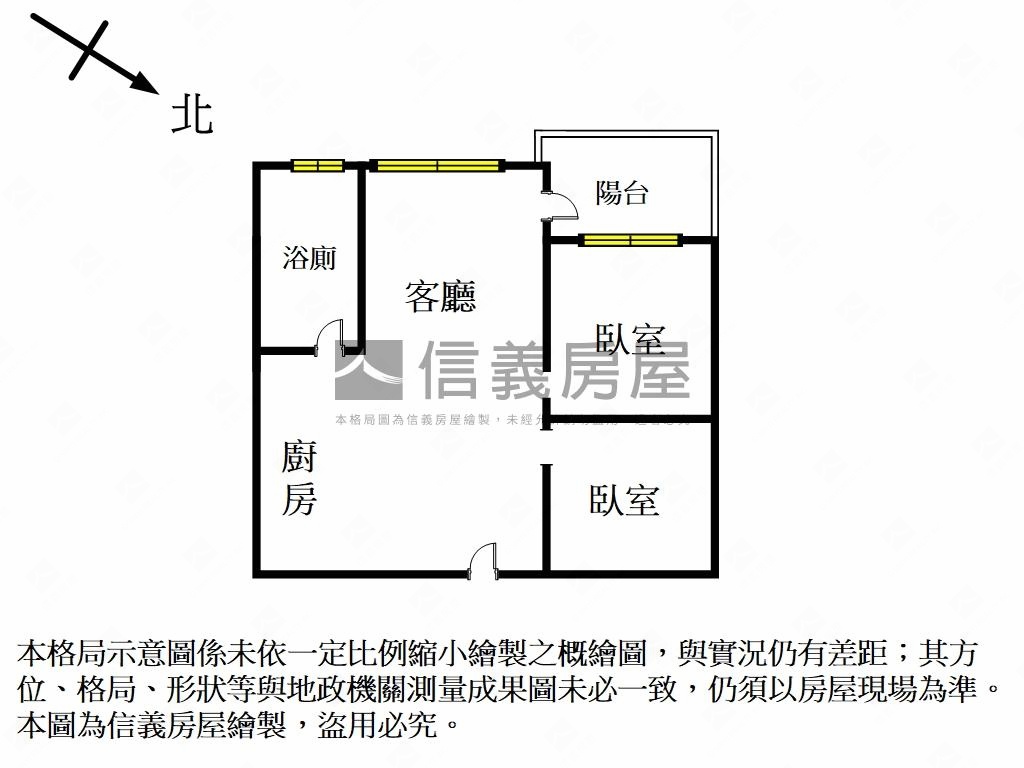 北大極。兩房極簡生活圓夢房屋室內格局與周邊環境