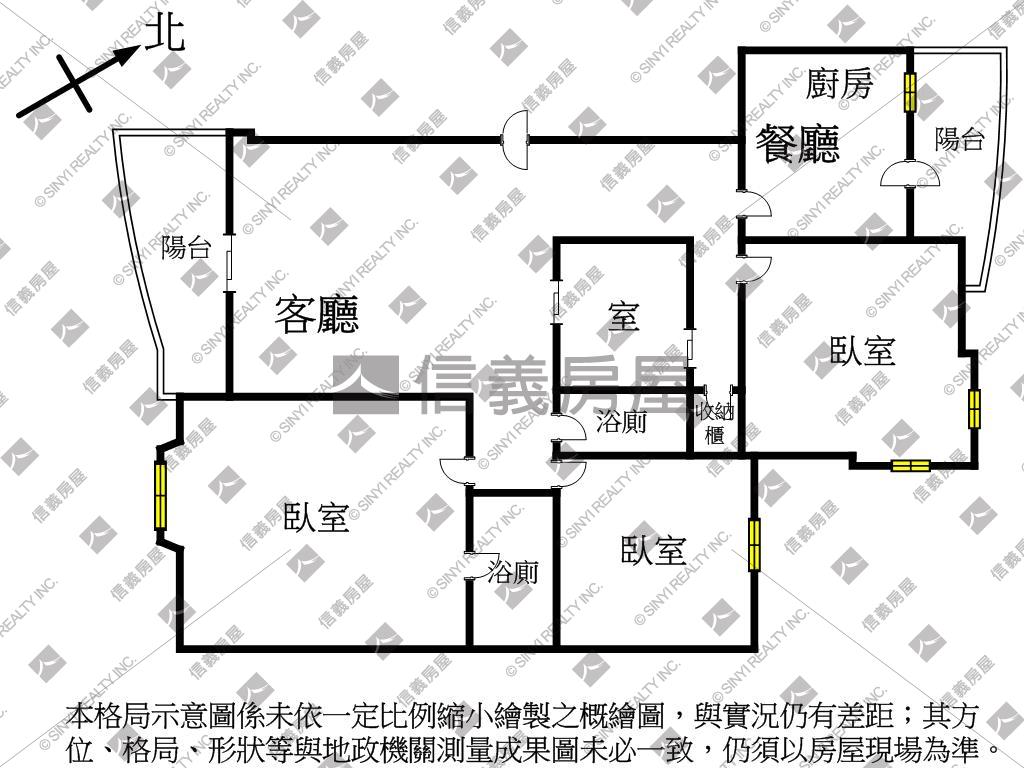 光華星城３房１室平面車位房屋室內格局與周邊環境