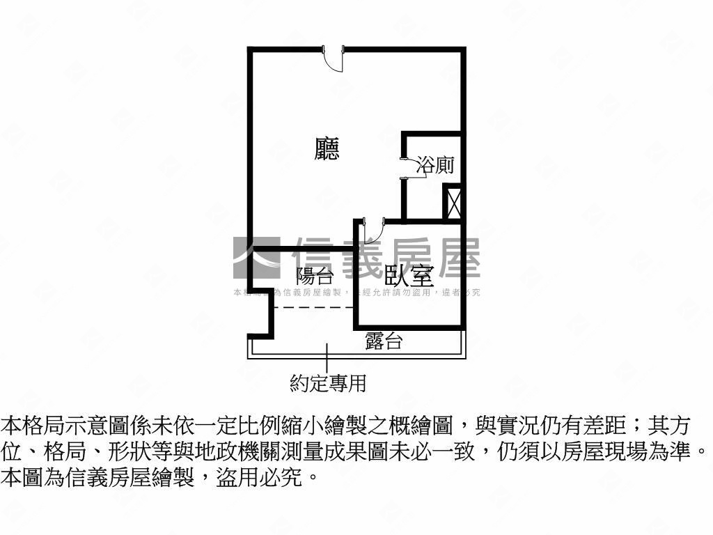 侘壹專任稀有精品露台小宅房屋室內格局與周邊環境