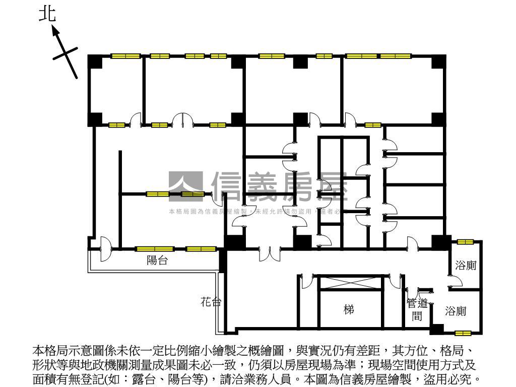 捷運橋和中山經典Ｃ２辦公房屋室內格局與周邊環境