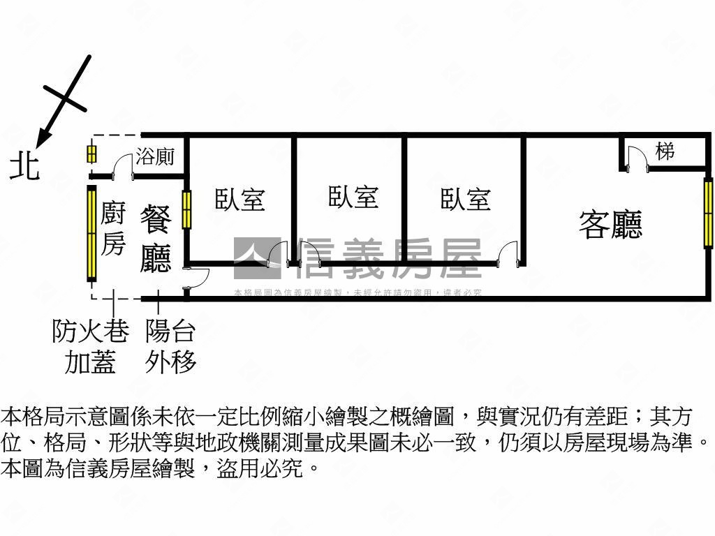 近捷運公寓三樓房屋室內格局與周邊環境
